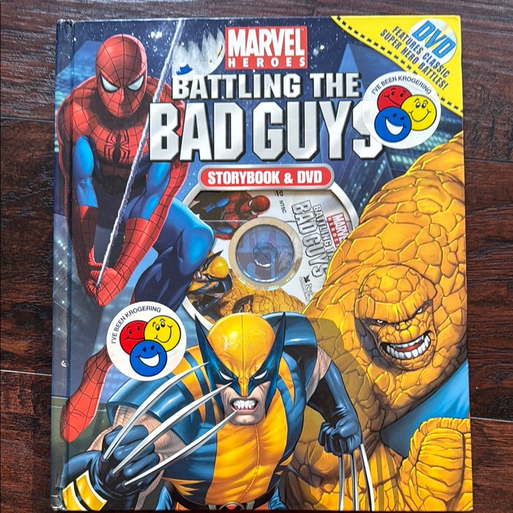 Marvel Heroes Battling the Bad Guys Storybook & DVD Set